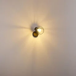 Lampes Dorées-hofstein Applique murale Bacau Noir doré, 1 lumière