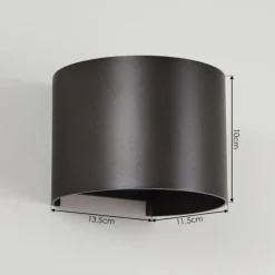 hofstein Applique murale Badajoz Brun, 1 lumière