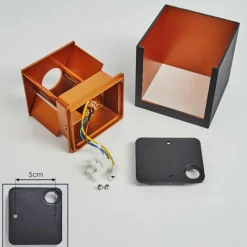 hofstein Applique murale Badajoz Cuivre, Noir, 1 lumière