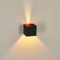 hofstein Applique murale Badajoz Cuivre, Noir, 1 lumière