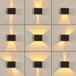 hofstein Applique murale Badajoz Cuivre, Noir, 1 lumière