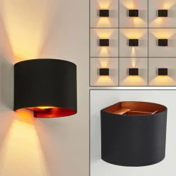 hofstein Applique murale Badajoz Cuivre, Noir, 1 lumière