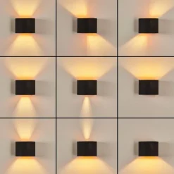 hofstein Applique murale Badajoz Cuivre, Noir, 1 lumière