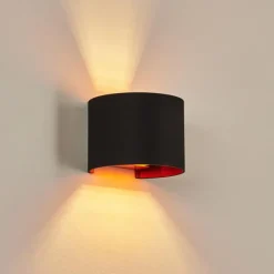 hofstein Applique murale Badajoz Cuivre, Noir, 1 lumière