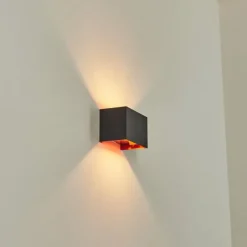 hofstein Applique murale Badajoz Cuivre, Noir, 1 lumière