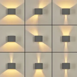 hofstein Applique murale Badajoz Gris, 1 lumière