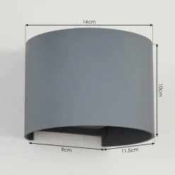 hofstein Applique murale Badajoz Gris, 1 lumière