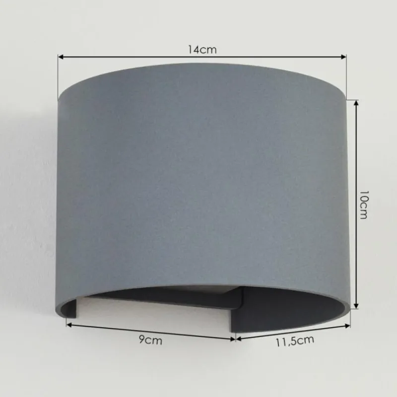 hofstein Applique murale Badajoz Gris, 1 lumière