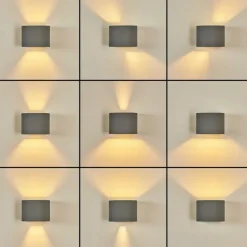 hofstein Applique murale Badajoz Gris, 1 lumière