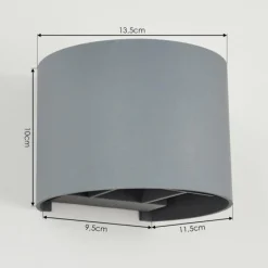 hofstein Applique murale Badajoz Gris, 1 lumière