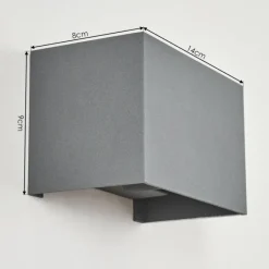 hofstein Applique murale Badajoz Gris, 1 lumière