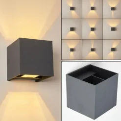 hofstein Applique murale Badajoz LED Anthracite, 1 lumière