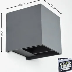 hofstein Applique murale Badajoz LED Anthracite, 1 lumière