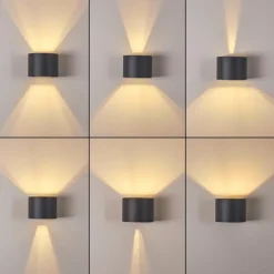 hofstein Applique murale Badajoz LED Anthracite, 1 lumière