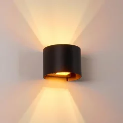 hofstein Applique murale Badajoz LED Cuivre, Noir, 1 lumière