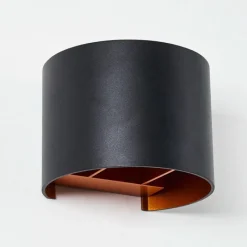 hofstein Applique murale Badajoz LED Cuivre, Noir, 1 lumière