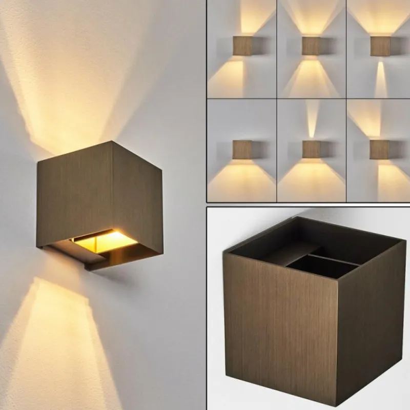 hofstein Applique murale Badajoz LED Brun, 1 lumière