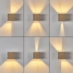 hofstein Applique murale Badajoz LED Brun, 1 lumière