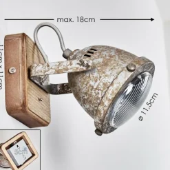 Lampes Vintages & Rétros-hofstein Applique murale Bangkok Brun, Etain, 1 lumière