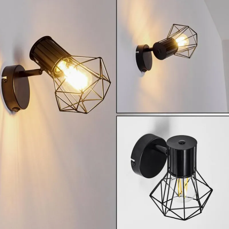 hofstein Applique murale Bardhaman Noir, 1 lumière