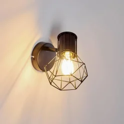 hofstein Applique murale Bardhaman Noir, 1 lumière