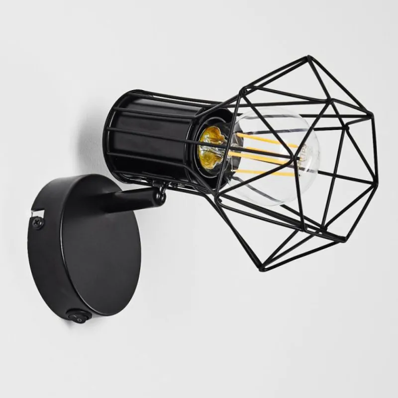 hofstein Applique murale Bardhaman Noir, 1 lumière