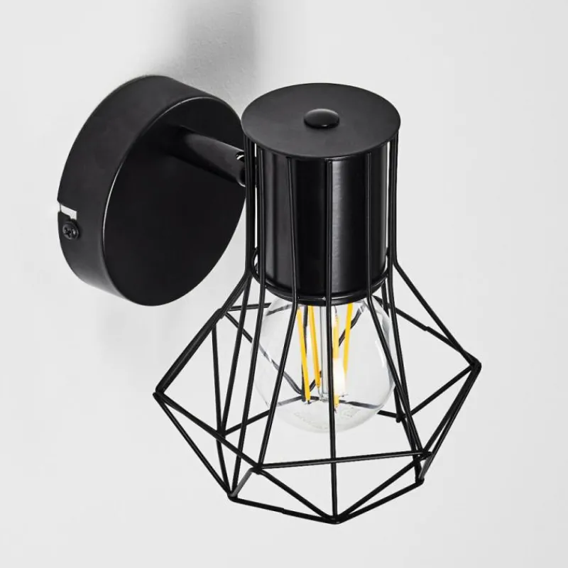 hofstein Applique murale Bardhaman Noir, 1 lumière