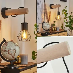 Luminaires Scandinaves-hofstein Applique murale Bardhaman Écru, Noir, 1 lumière