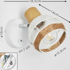 Luminaires Scandinaves-hofstein Applique murale Bariloche Chrome, Blanc, 1 lumière