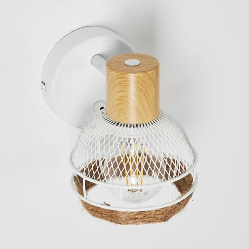 Luminaires Scandinaves-hofstein Applique murale Bariloche Chrome, Blanc, 1 lumière