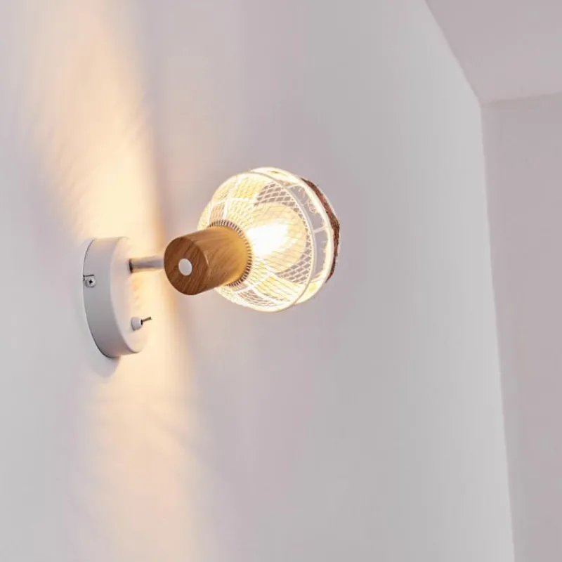 Luminaires Scandinaves-hofstein Applique murale Bariloche Chrome, Blanc, 1 lumière