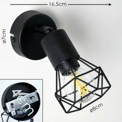 hofstein Applique murale Baripada Noir, 1 lumière