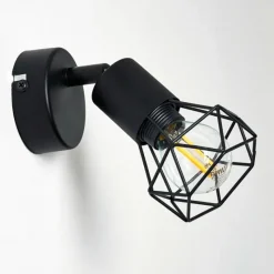 hofstein Applique murale Baripada Noir, 1 lumière