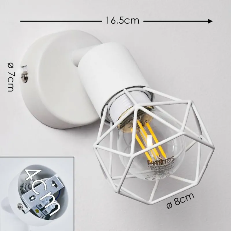 hofstein Applique murale Baripada Blanc, 1 lumière