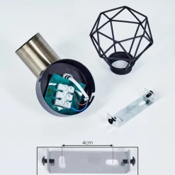 hofstein Applique murale Baripada Laiton, Noir, 1 lumière