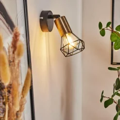 hofstein Applique murale Baripada Laiton, Noir, 1 lumière