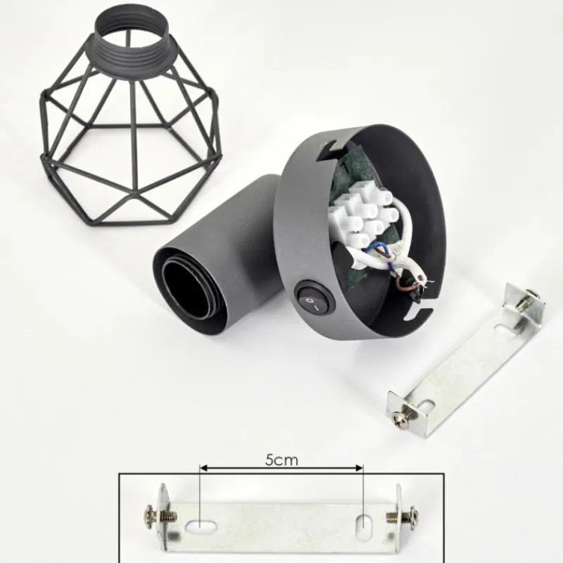 hofstein Applique murale Baripada Anthracite, Chrome, 1 lumière