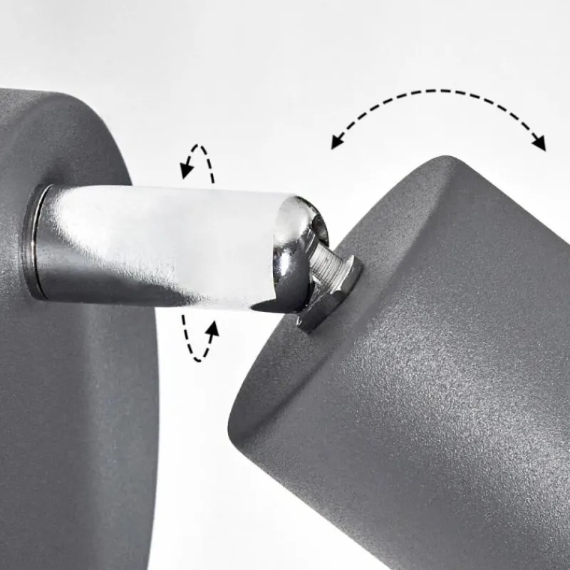 hofstein Applique murale Baripada Anthracite, Chrome, 1 lumière