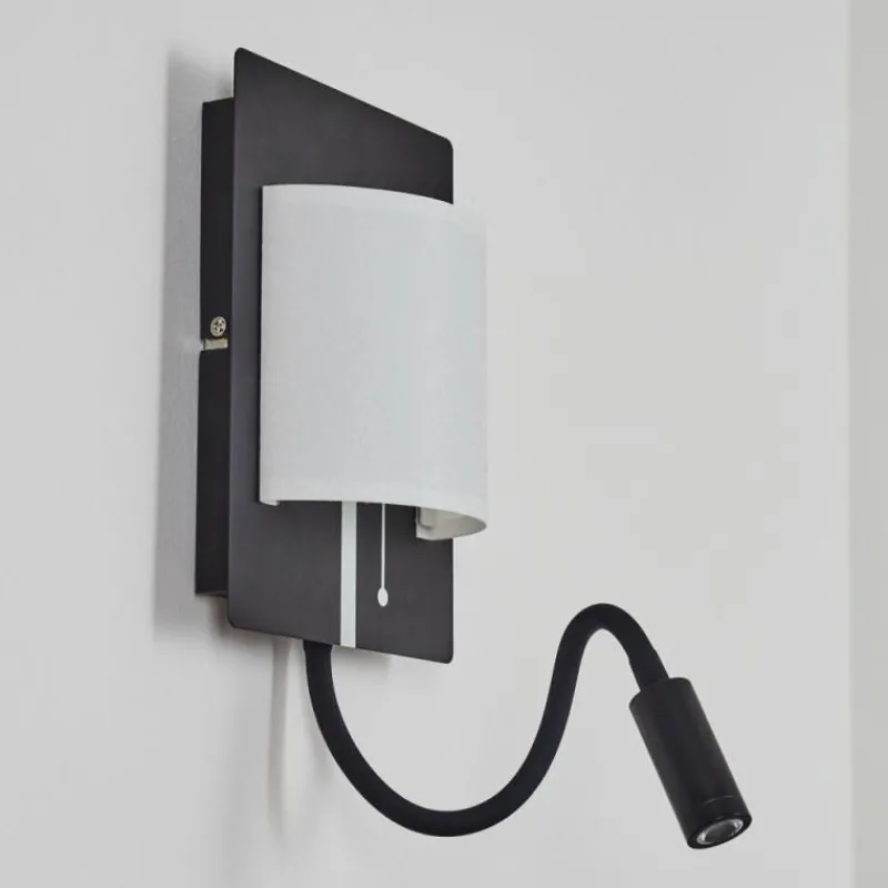 Lampes En Tissu-hofstein Applique murale Beaverton LED Noir, 2 lumières