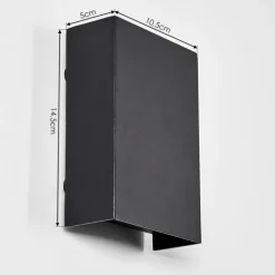 hofstein Applique murale Benin LED Noir, 1 lumière