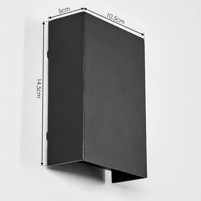 hofstein Applique murale Benin LED Noir, 1 lumière