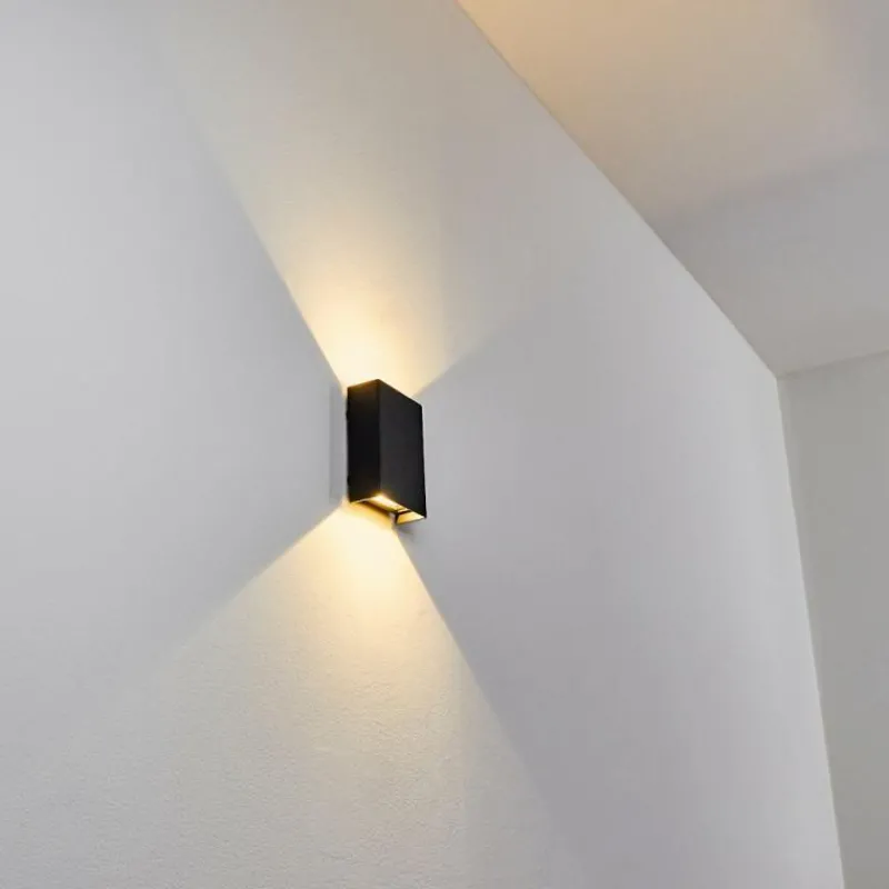 hofstein Applique murale Benin LED Noir, 1 lumière