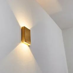 hofstein Applique murale Benin LED Laiton, 2 lumières