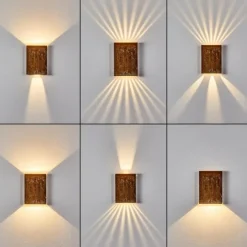 hofstein Applique murale Benin LED Rouille, 2 lumières