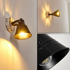 Lampes Dorées-hofstein Applique murale Berkeley Or, Blanc, 1 lumière