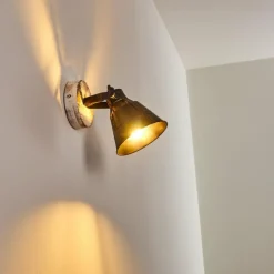 Lampes Dorées-hofstein Applique murale Berkeley Or, Blanc, 1 lumière