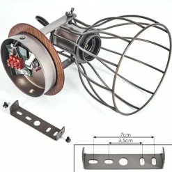 Lampes Vintages & Rétros-hofstein Applique murale Bitterroot Brun, Bois foncé, 1 lumière