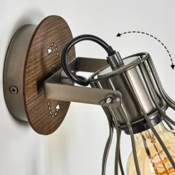 Lampes Vintages & Rétros-hofstein Applique murale Bitterroot Brun, Bois foncé, 1 lumière