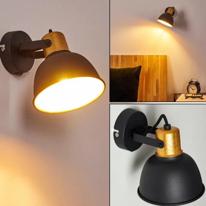 hofstein Applique murale Blackburn Noir, 1 lumière