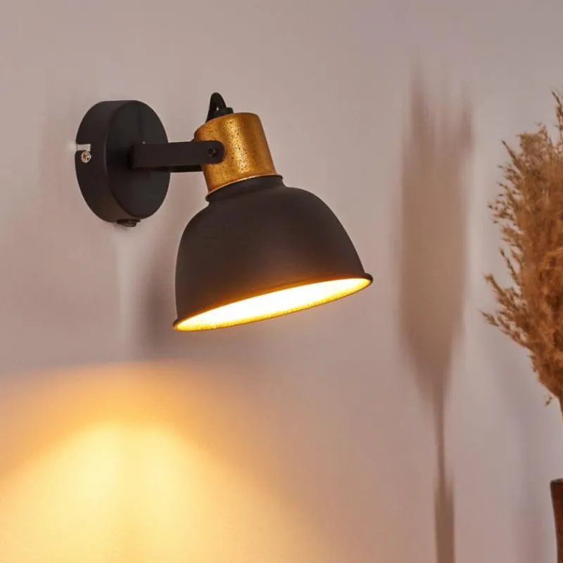 hofstein Applique murale Blackburn Noir, 1 lumière